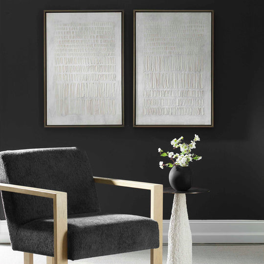 American Home Furniture Uttermost Social Theory Framed Canvases Set of 2