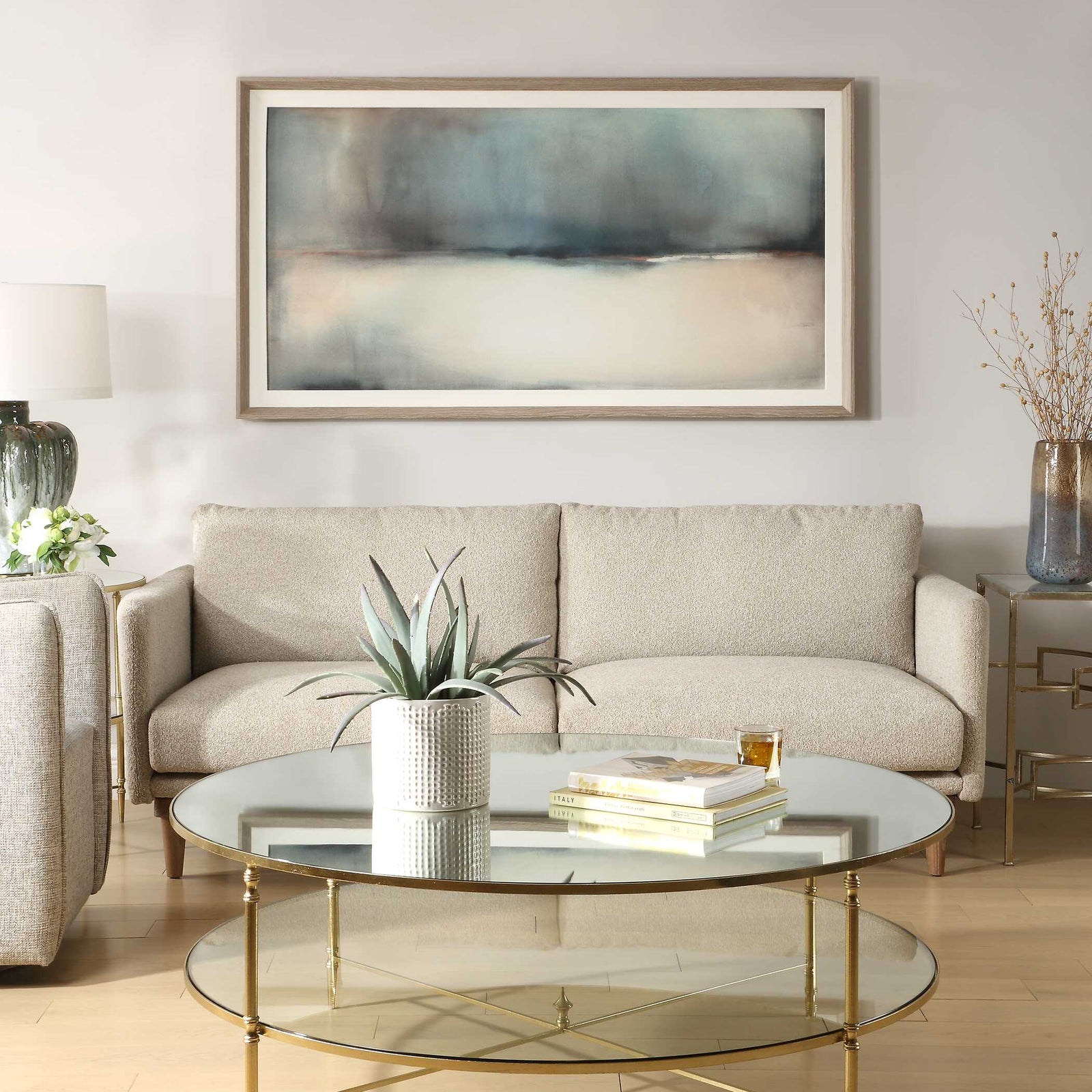 American Home Furniture Uttermost Deep Rains Framed Abstract Print