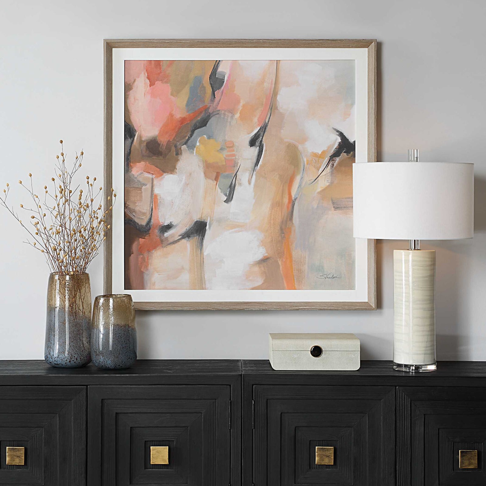 American Home Furniture Uttermost Uphill Framed Abstract Print