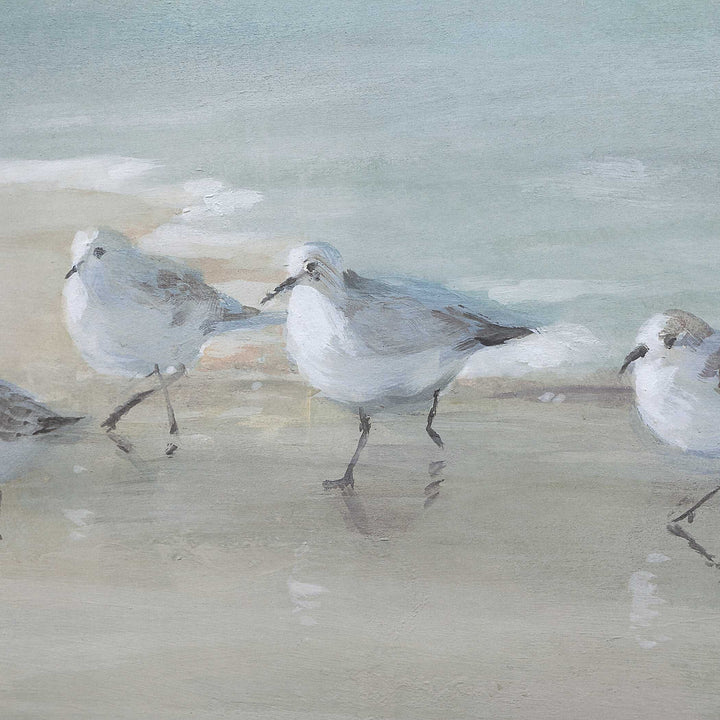 American Home Furniture Uttermost Tranquil Shorebirds On The Sand Framed Print