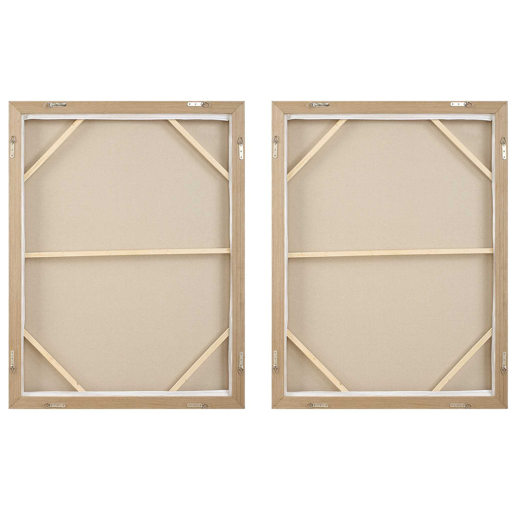 American Home Furniture Uttermost Molten Patina Framed Canvases Set of 2