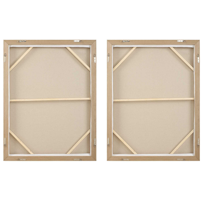 American Home Furniture Uttermost Molten Patina Framed Canvases Set of 2