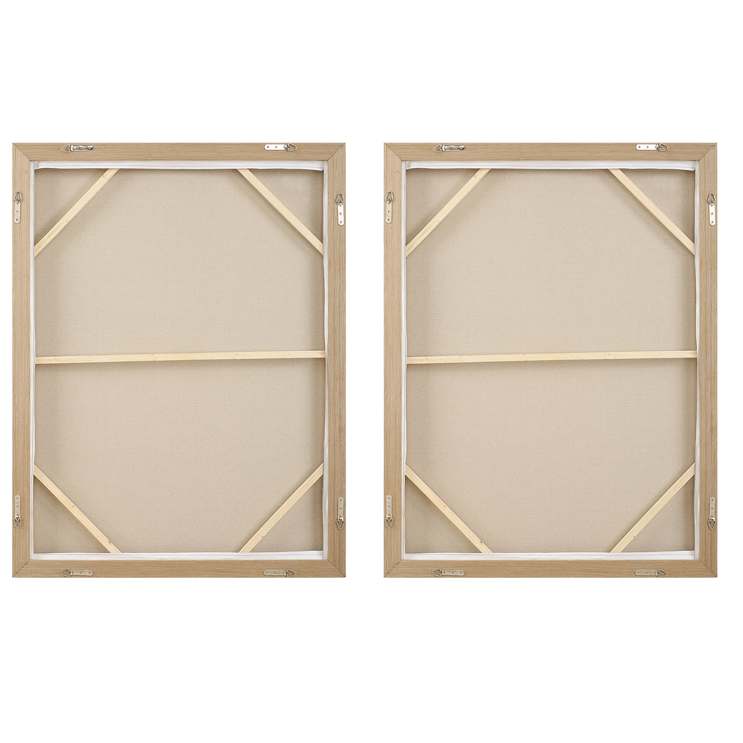 American Home Furniture Uttermost Molten Patina Framed Canvases Set of 2