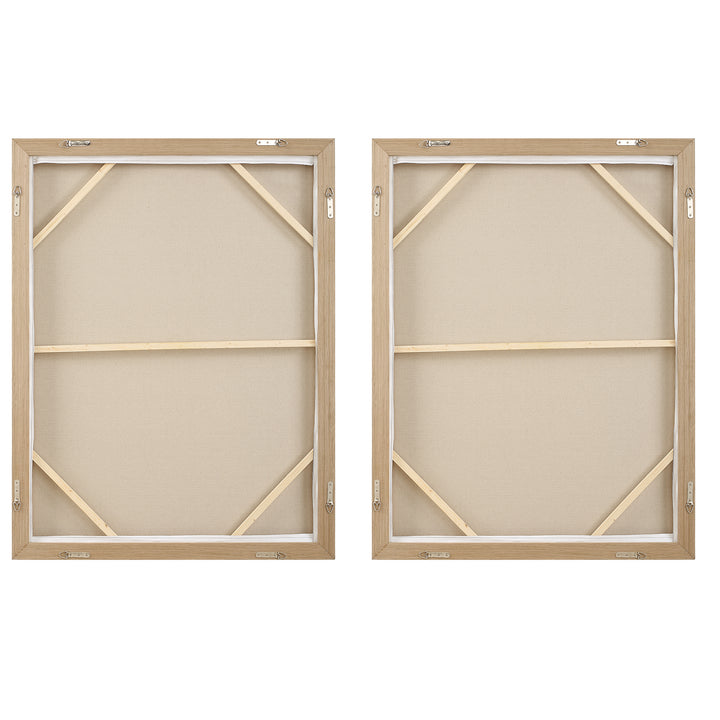 American Home Furniture Uttermost Molten Patina Framed Canvases Set of 2
