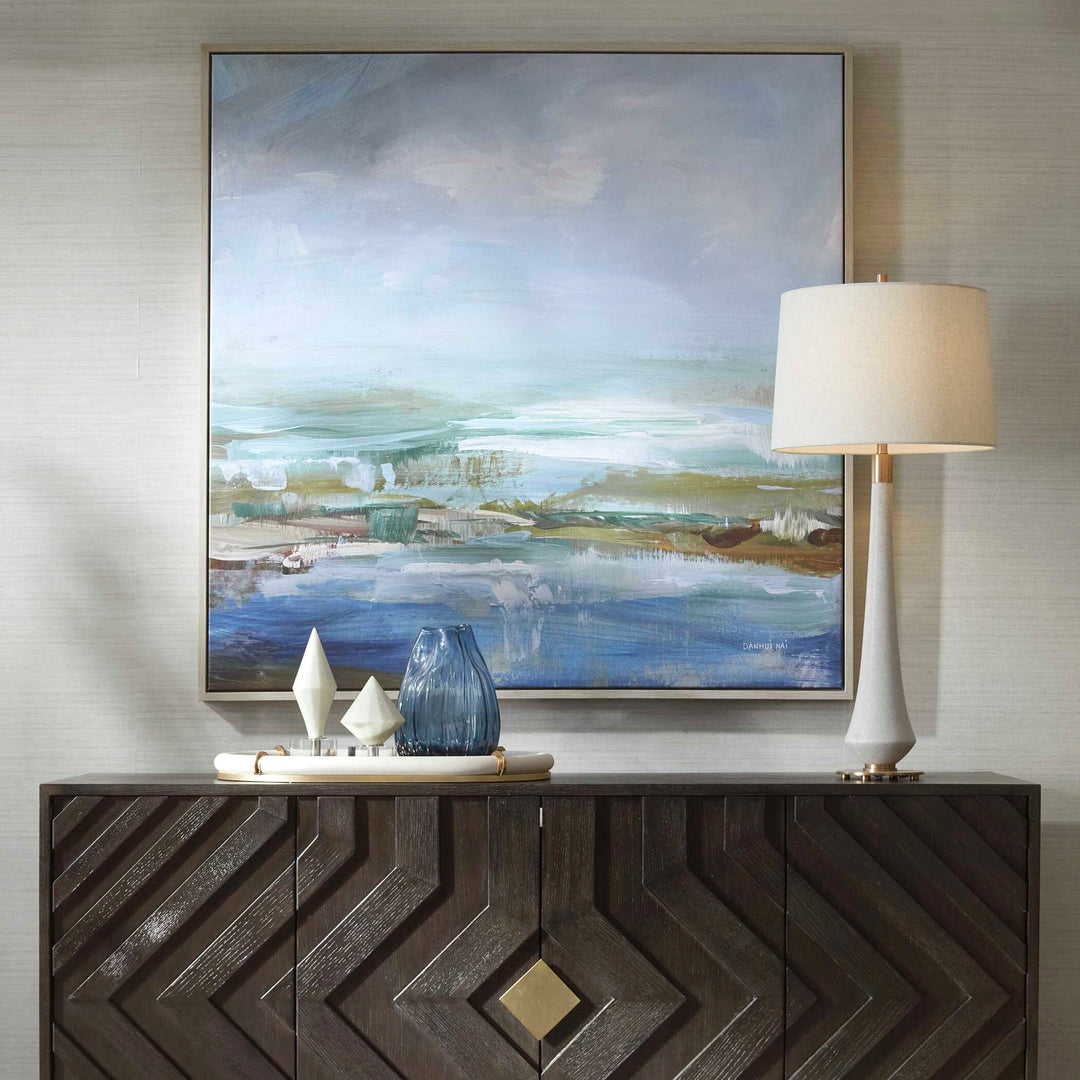 American Home Furniture Uttermost Lush Valley Framed Canvas