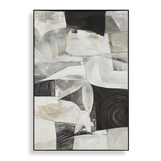 American Home Furniture Uttermost Folding Time Framed Abstract Art