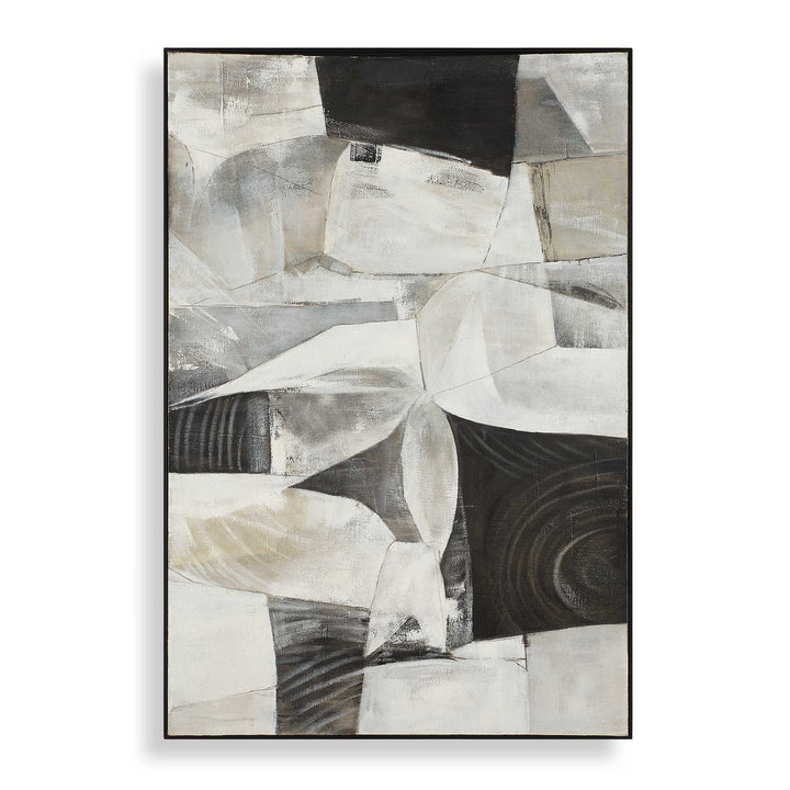 American Home Furniture Uttermost Folding Time Framed Abstract Art