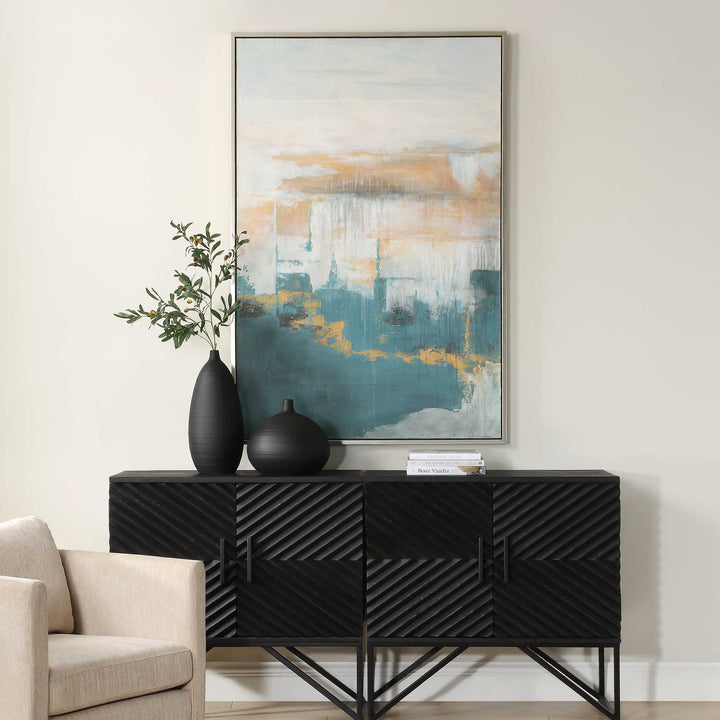 American Home Furniture Uttermost Eastside Abstract Coastal Art