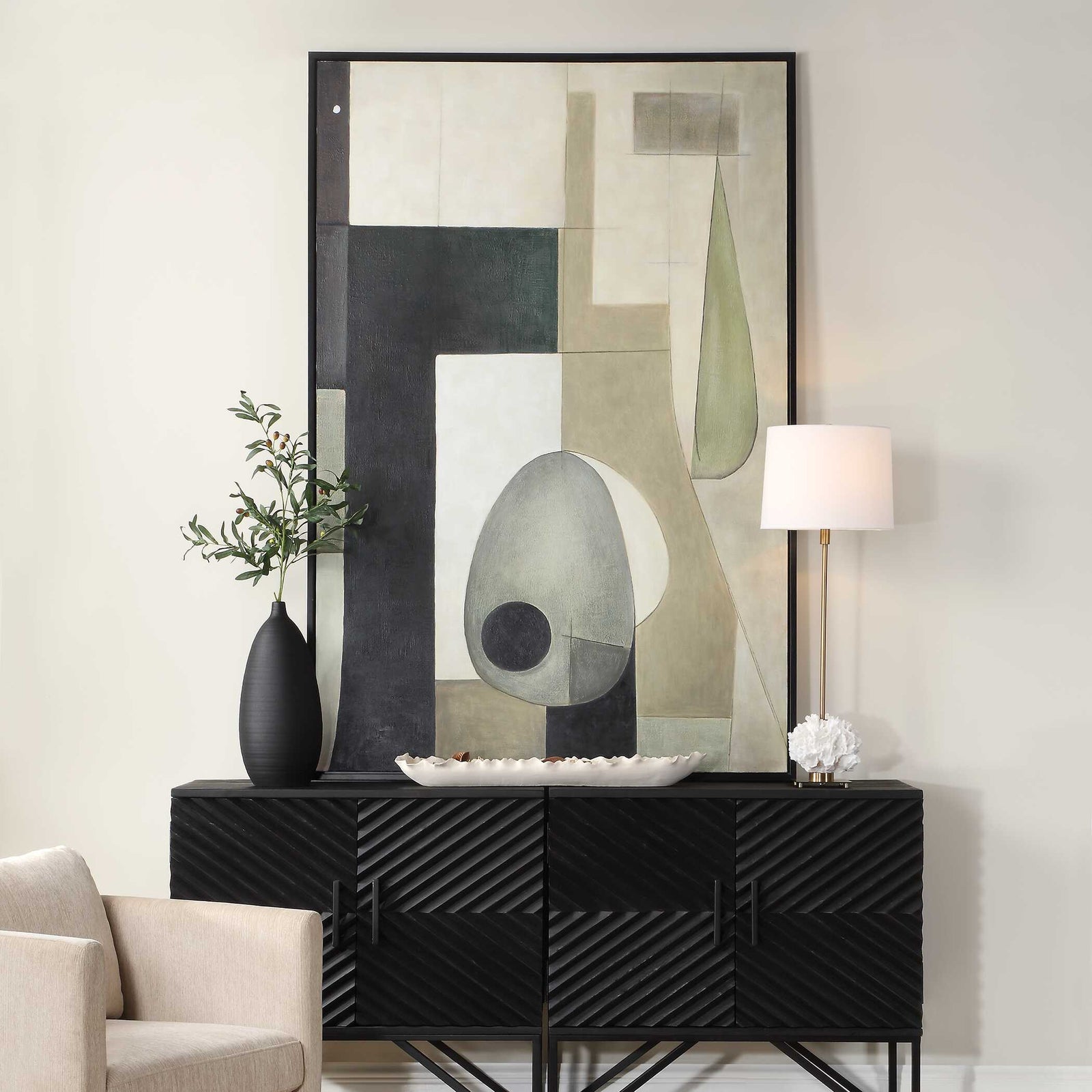American Home Furniture Uttermost Fair Trade Geometric Abstract Art