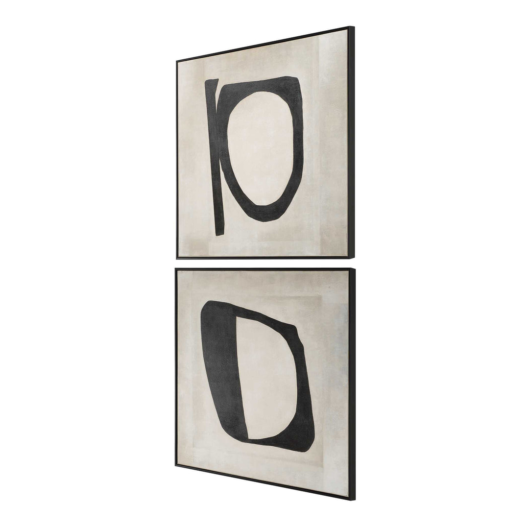 American Home Furniture Uttermost Characters Abstract Art Set of 2