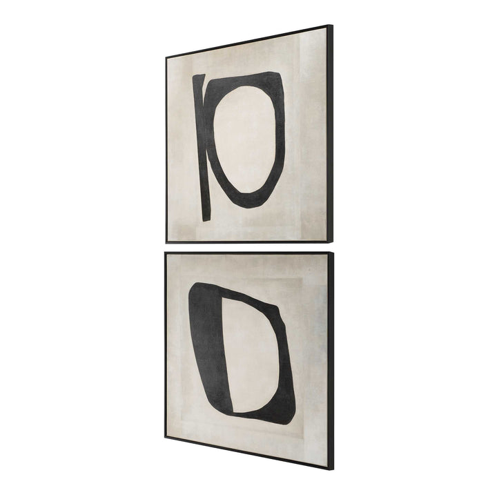 American Home Furniture Uttermost Characters Abstract Art Set of 2