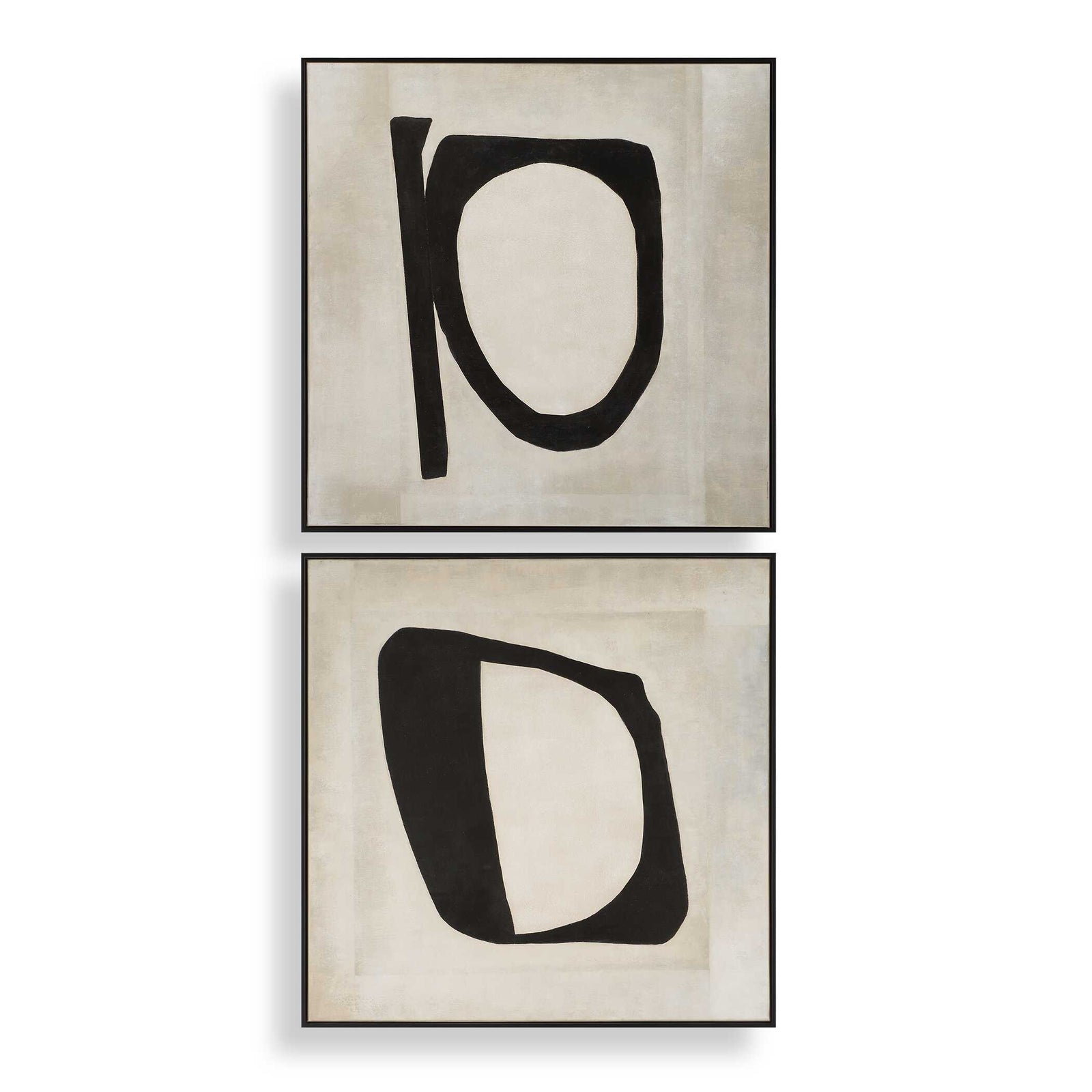 American Home Furniture Uttermost Characters Abstract Art Set of 2