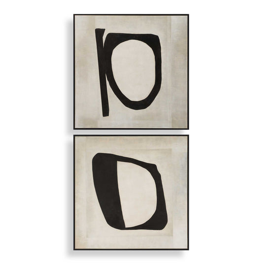 American Home Furniture Uttermost Characters Abstract Art Set of 2