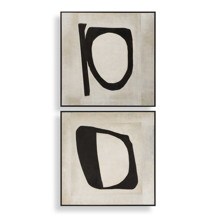 American Home Furniture Uttermost Characters Abstract Art Set of 2