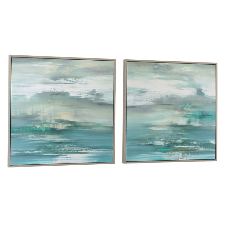 Tranquil State of Mind Framed Canvases, Set of 2