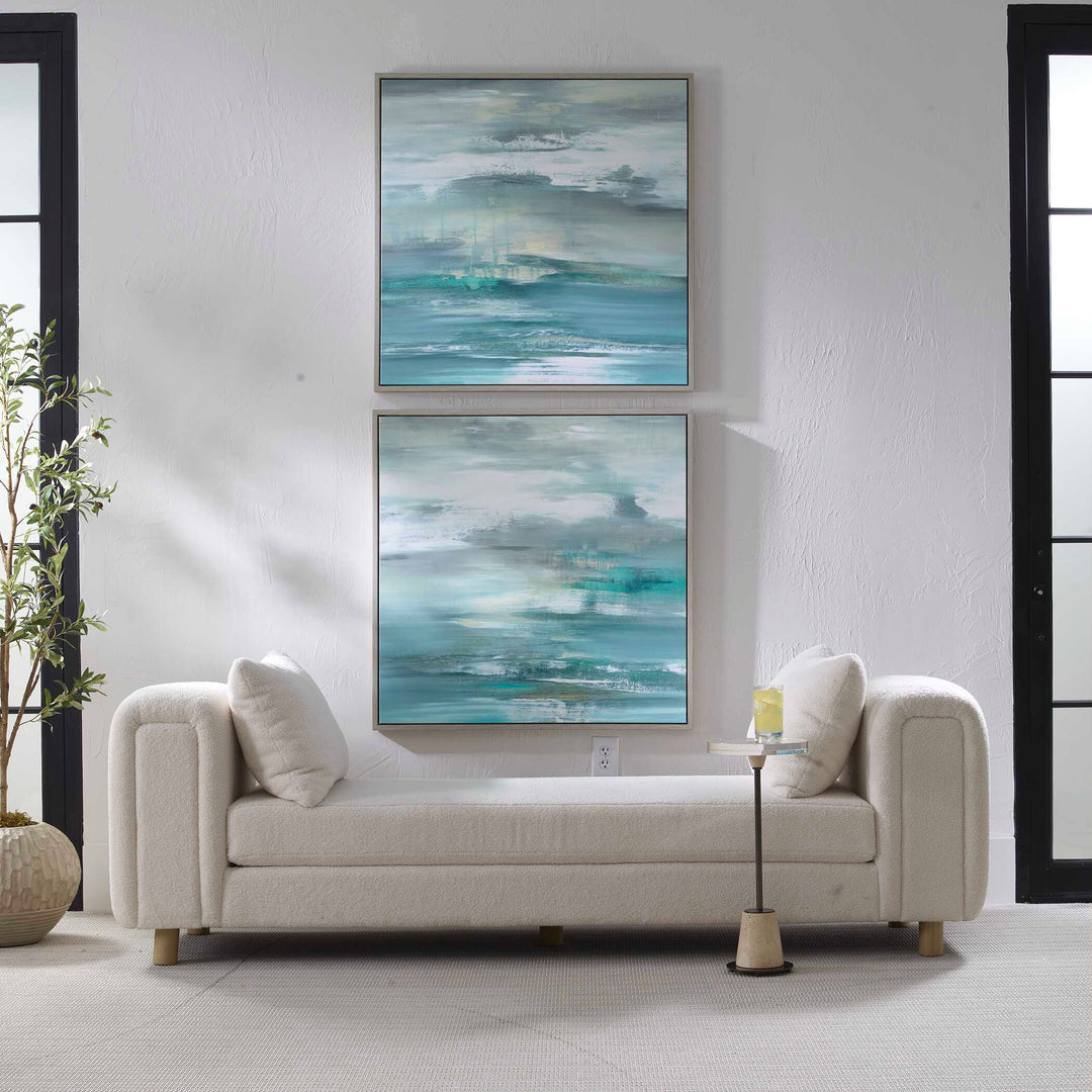 Tranquil State of Mind Framed Canvases, Set of 2