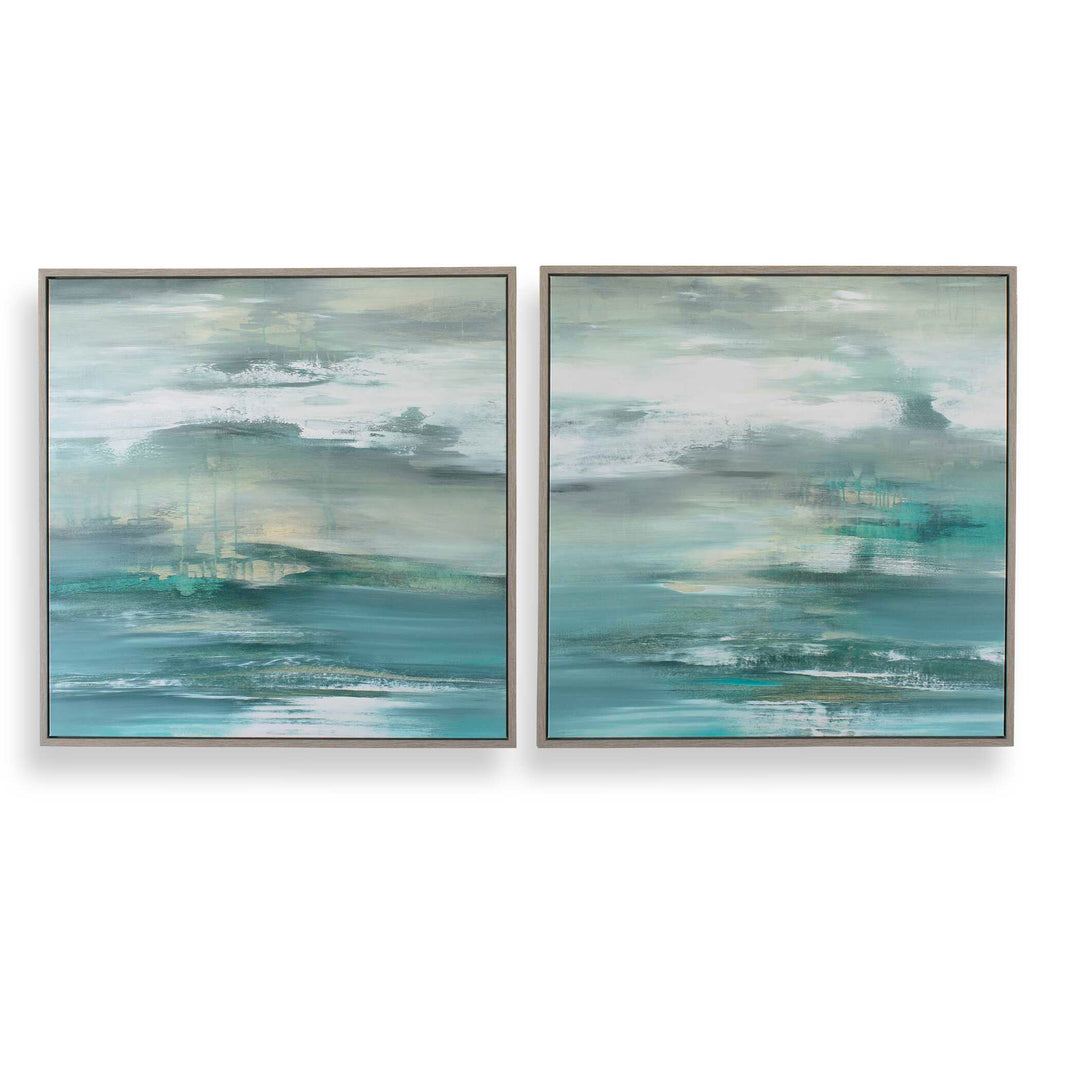 Tranquil State of Mind Framed Canvases, Set of 2