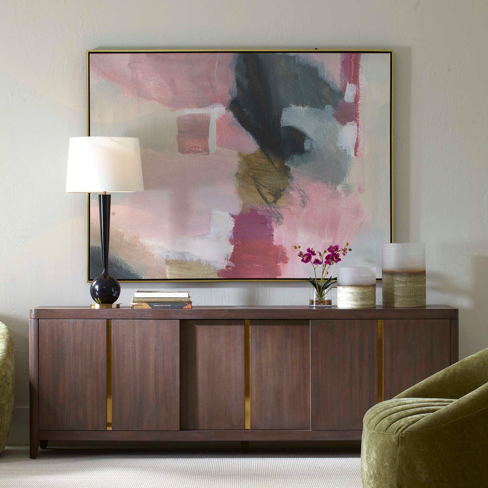 American Home Furniture Uttermost Process Framed Abstract Art