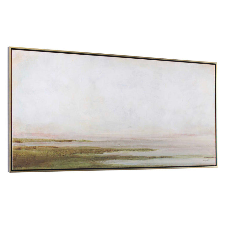 American Home Furniture Uttermost Hazy Lake Framed Landscape Art