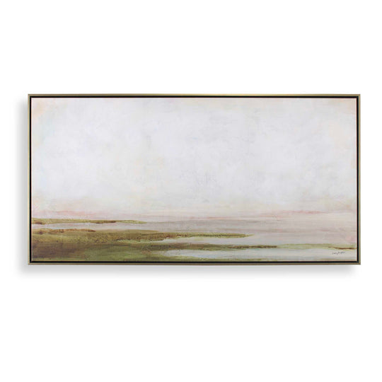 American Home Furniture Uttermost Hazy Lake Framed Landscape Art