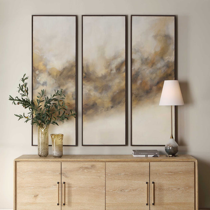 Smoke Break Hand Painted Modern Art Set of 3