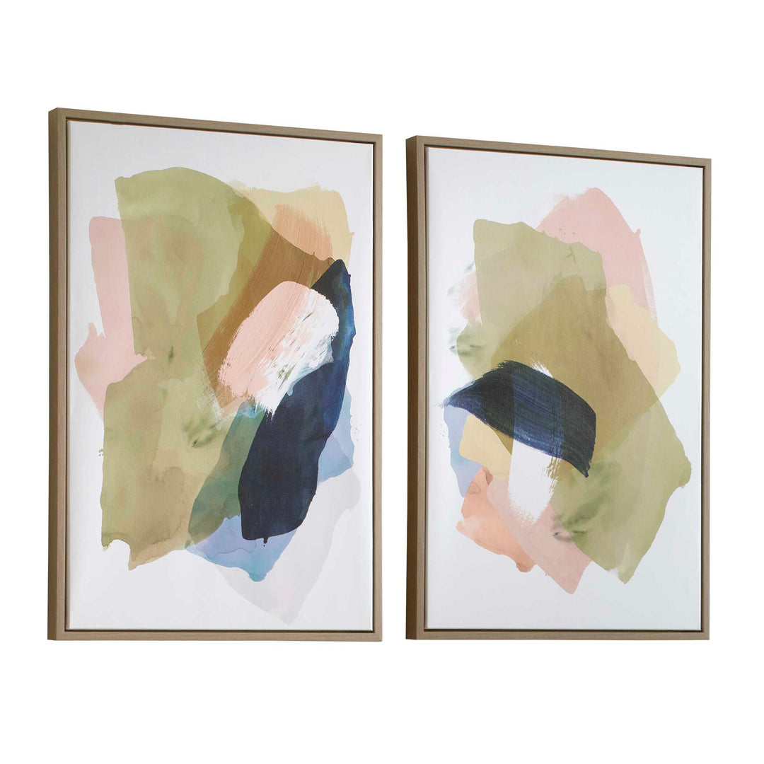 Abstract Afternoon Framed Canvases Set of 2