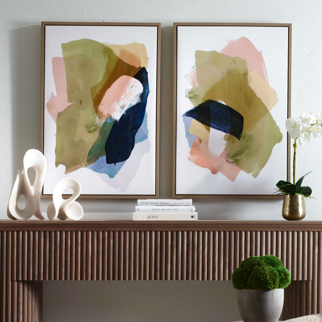 Abstract Afternoon Framed Canvases Set of 2