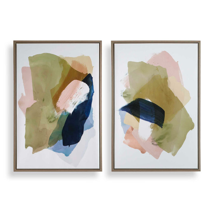 Abstract Afternoon Framed Canvases Set of 2