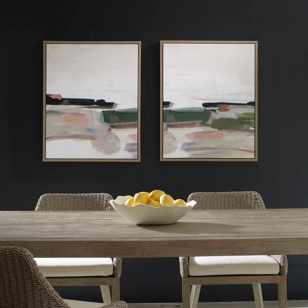 Just Peaking Framed Abstract Prints Set of 2
