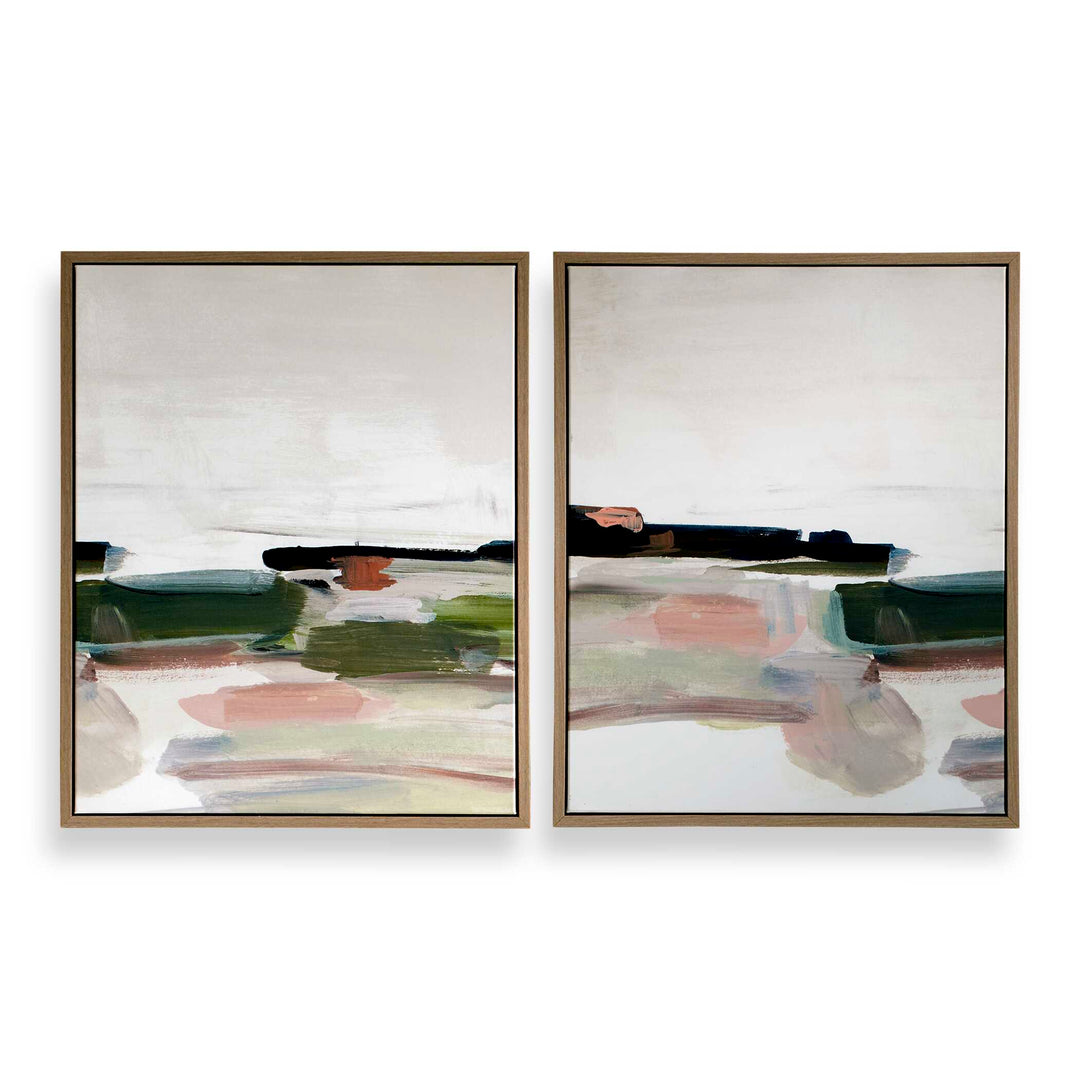 Just Peaking Framed Abstract Prints Set of 2