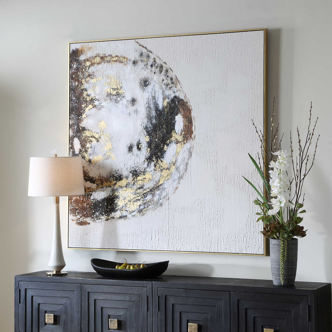 Moon Landing Hand Painted Abstract Art