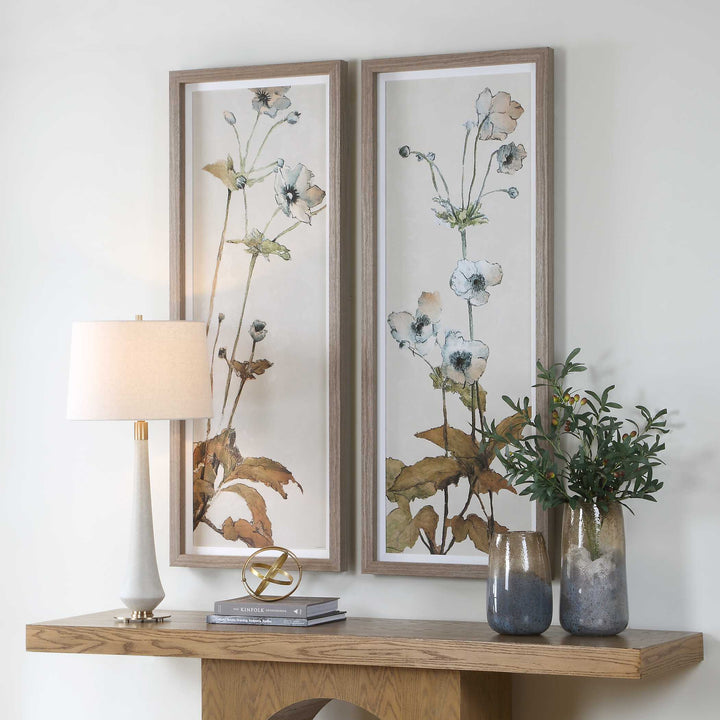 Garden Study Framed Floral Prints, S/2