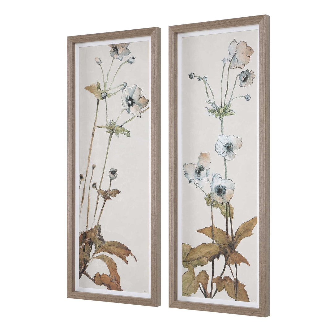 Garden Study Framed Floral Prints, S/2