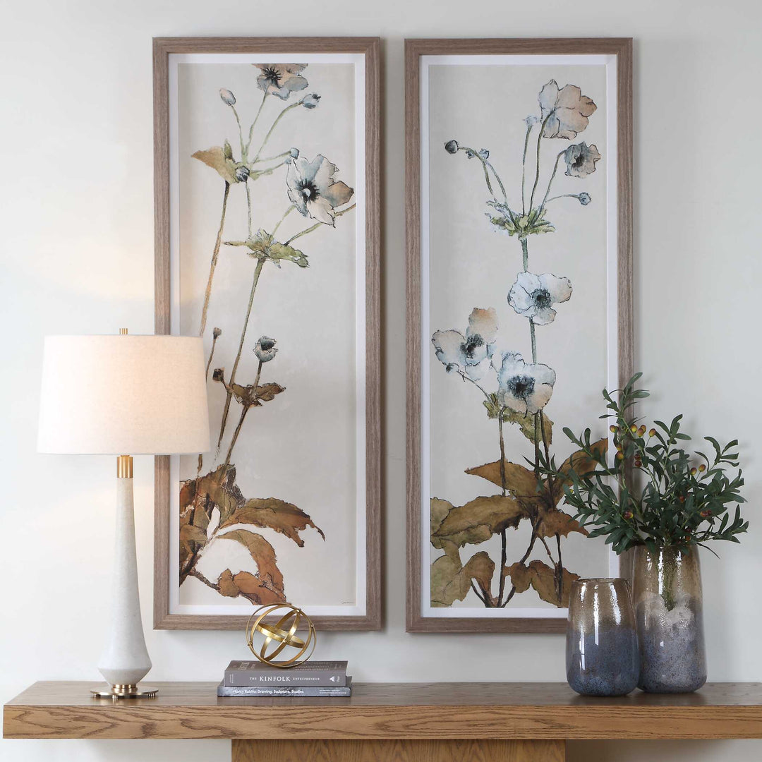 Garden Study Framed Floral Prints, S/2