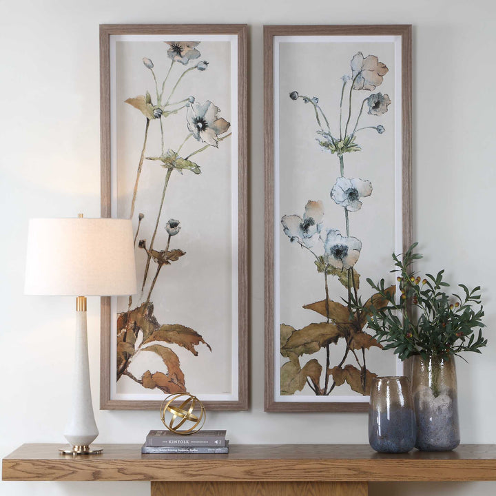 Garden Study Framed Floral Prints, S/2