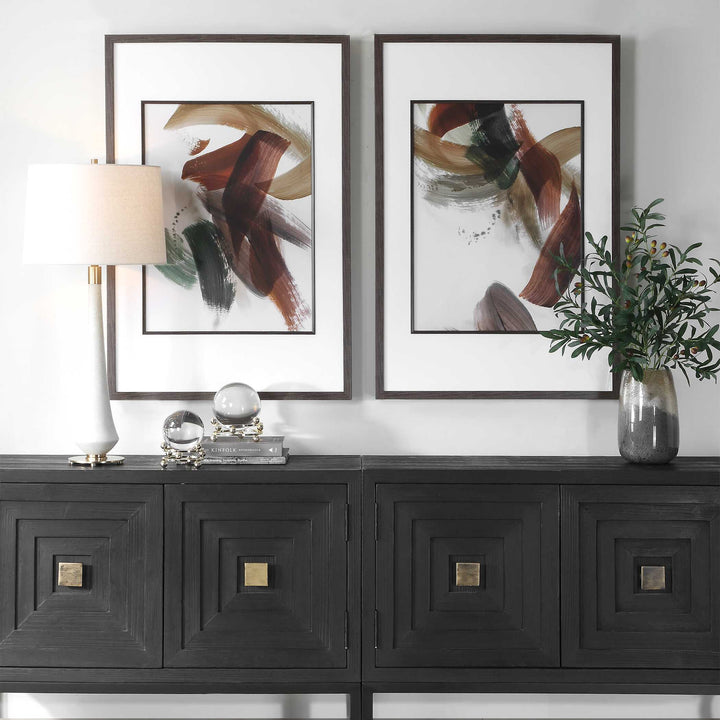 Velocity Framed Abstract Prints, S/2