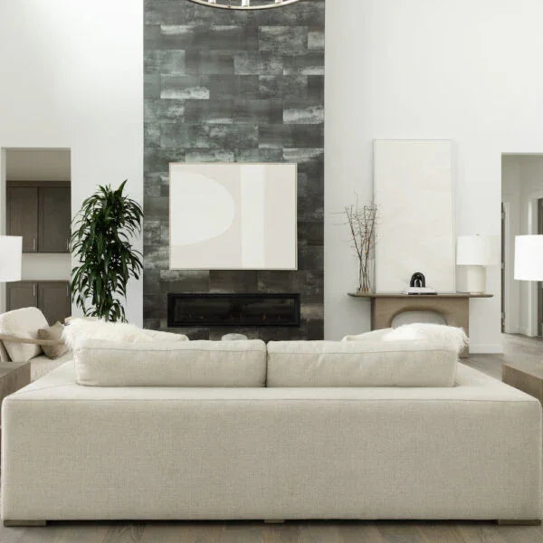 Clyde Polyester Blend Upholstered 100" Sofa - AmericanHomeFurniture