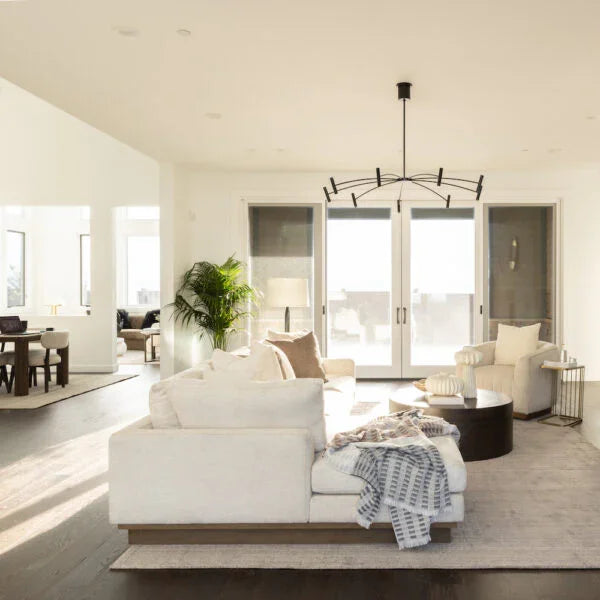 Alder and Tweed Paxton Polyester Upholstered 131" Sectional Chaise SOFAS + SECTIONALS