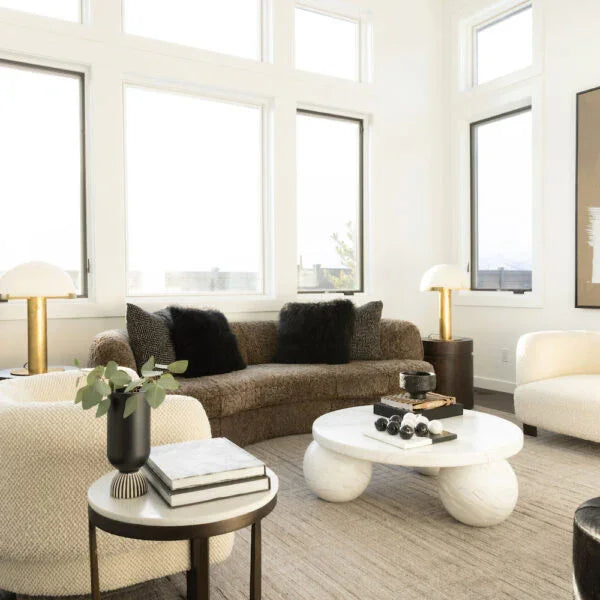 Sennon 98" Curved Sofa - AmericanHomeFurniture