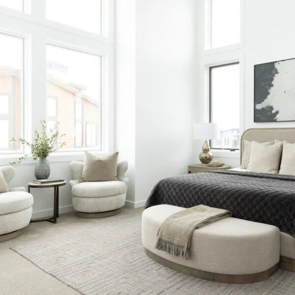 Luna Upholstered Accent Swivel Chair - AmericanHomeFurniture