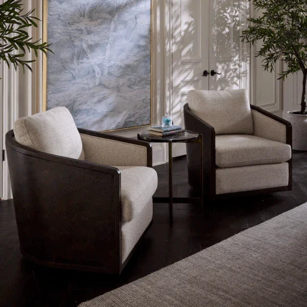 Havana Upholstered Accent Swivel Chair - AmericanHomeFurniture