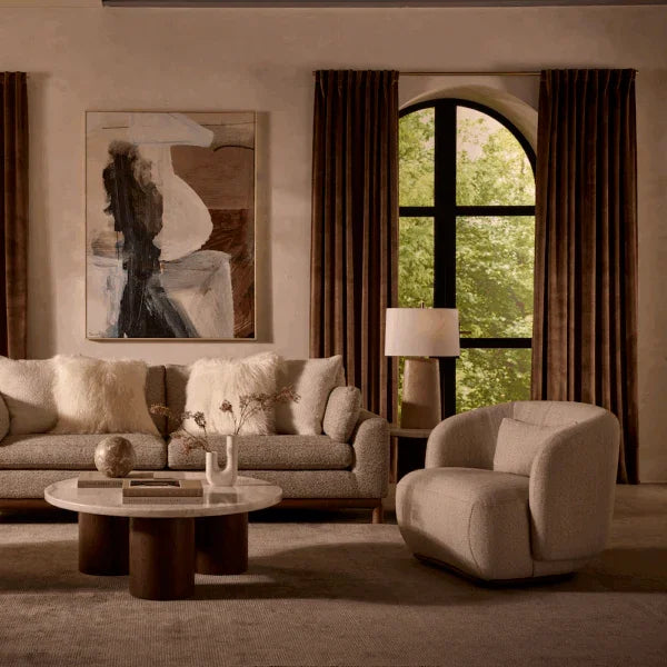 Claire Upholstered Accent Swivel Chair - AmericanHomeFurniture