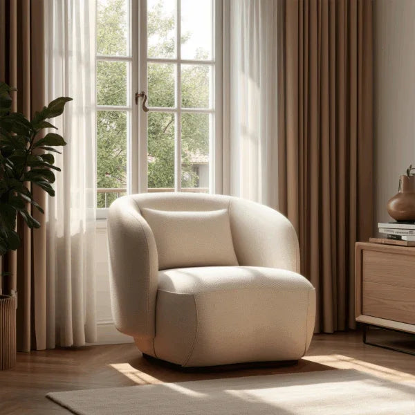 Chloe Upholstered Accent Swivel Chair - AmericanHomeFurniture