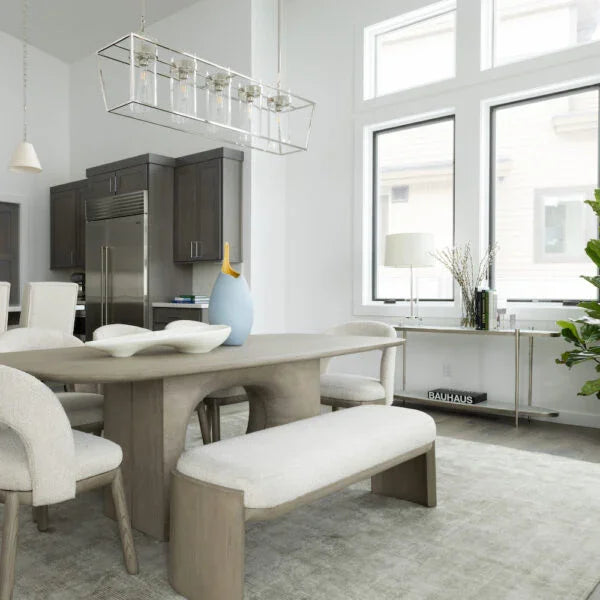 Alder and Tweed Margot Polyester Upholstered 60.5" White Bench BENCHES