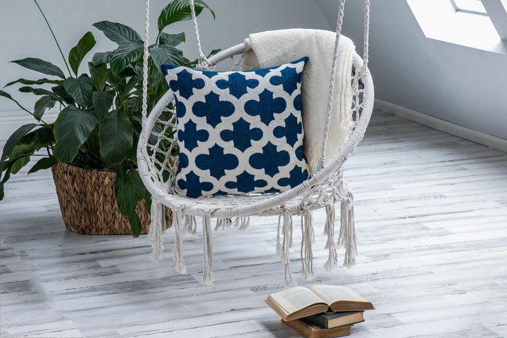 Taj Crewel Cotton Square Cushion - AmericanHomeFurniture