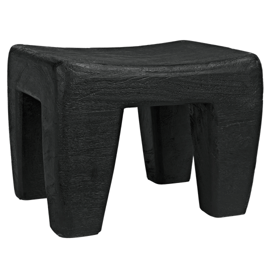 Noir Sumo Stool, Black Burnt OTTOMANS, POUFS, + STOOLS