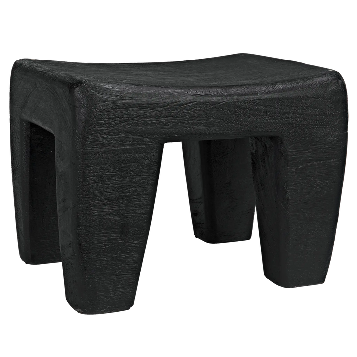 American Home Furniture | Noir - Sumo Stool, Black Burnt