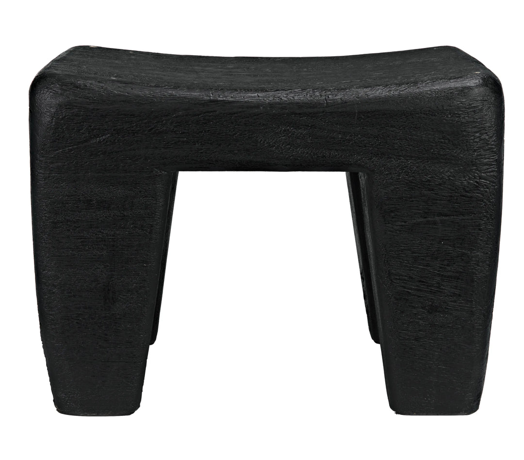 American Home Furniture | Noir - Sumo Stool, Black Burnt