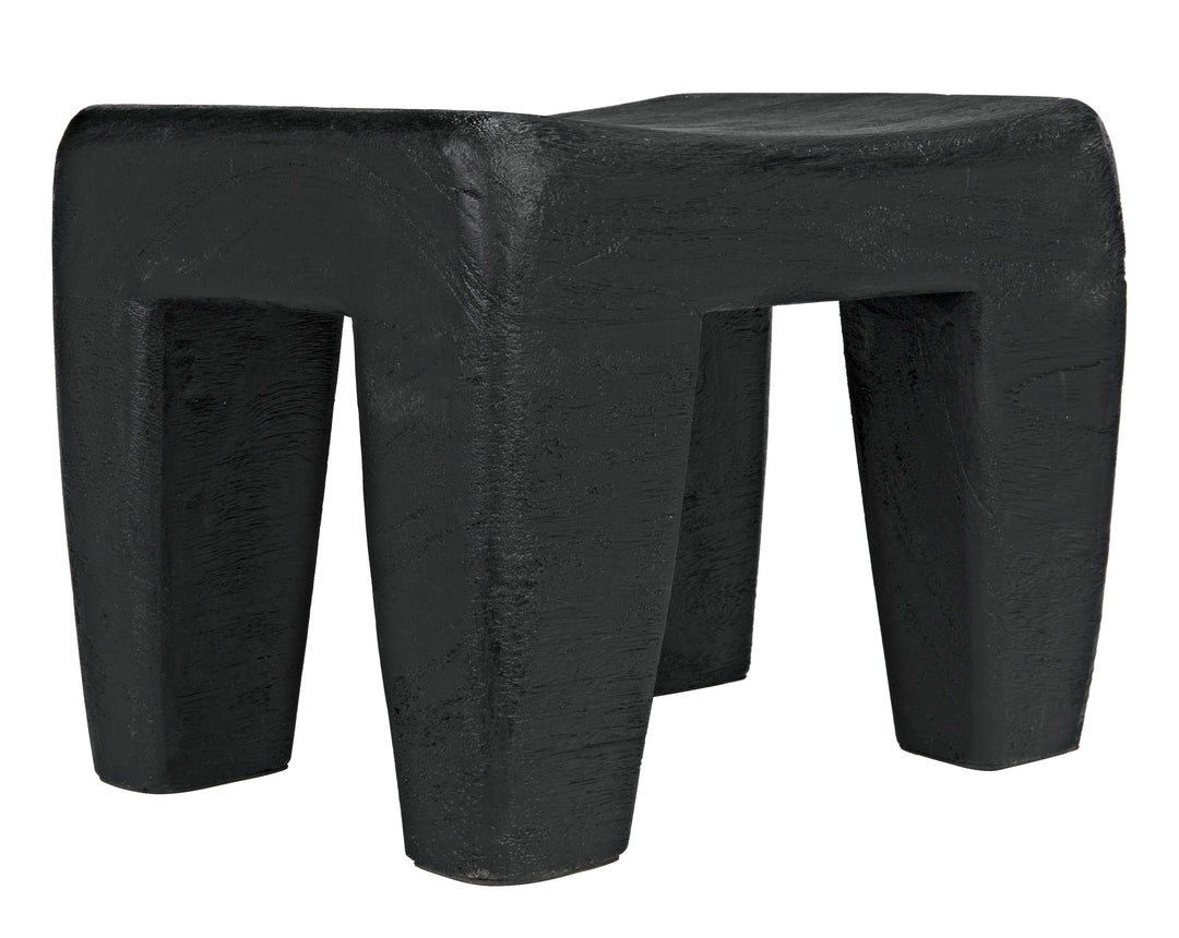 American Home Furniture | Noir - Sumo Stool, Black Burnt