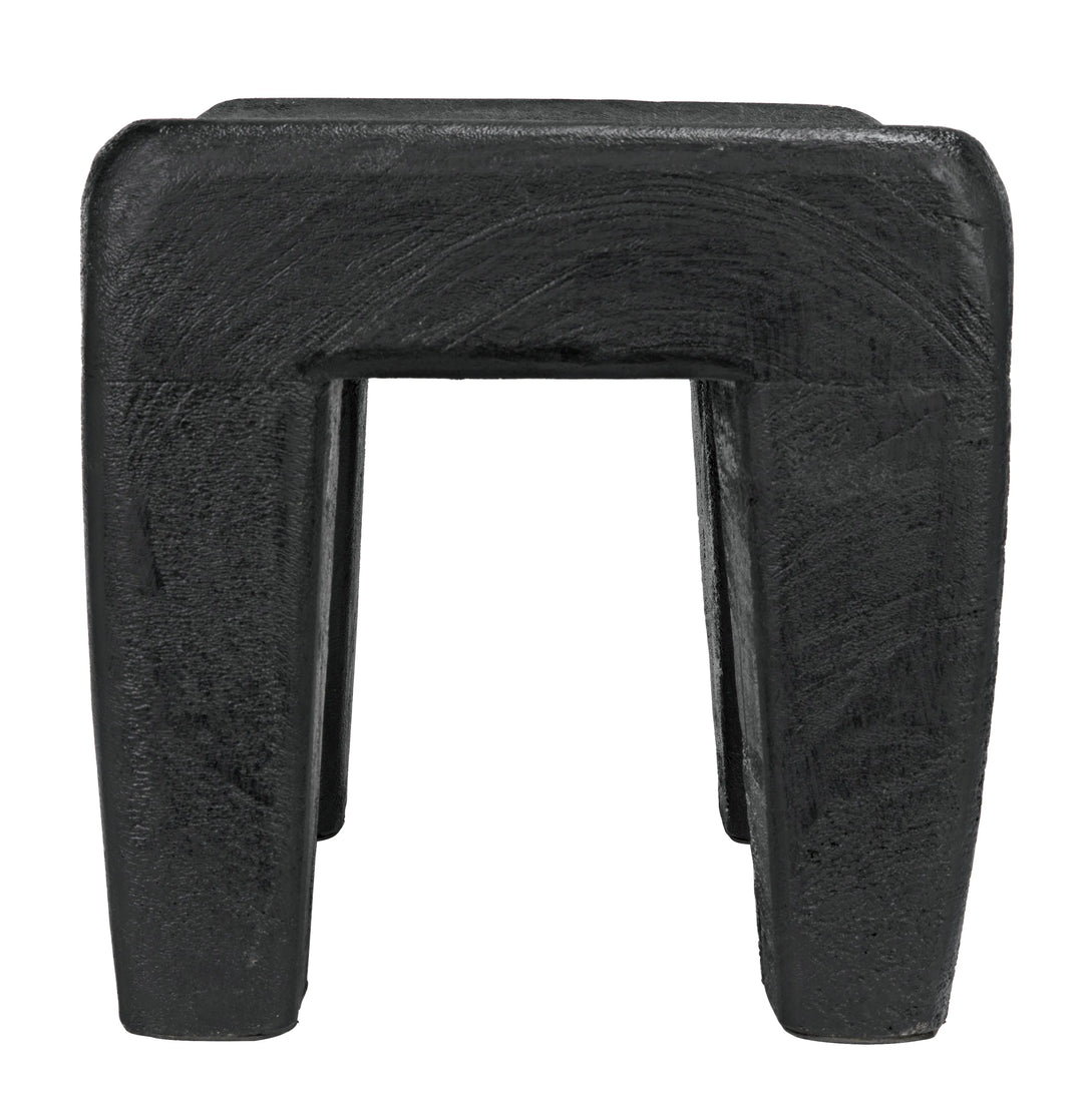 American Home Furniture | Noir - Sumo Stool, Black Burnt